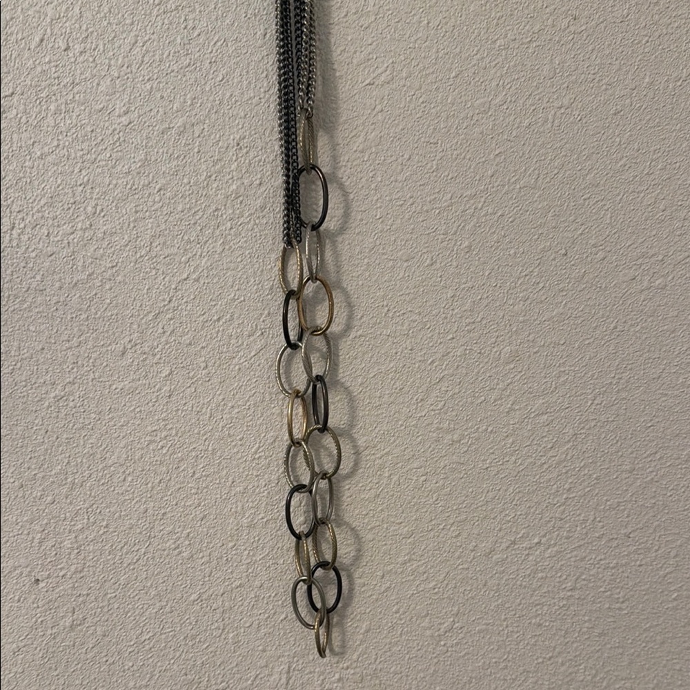 Elegant Silver and Gold Chain Necklace